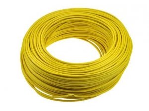 Wire copper yellow 20AWG (0,75mm2)