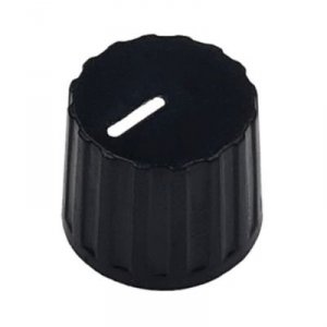 Knob fluted mini 13x11, black