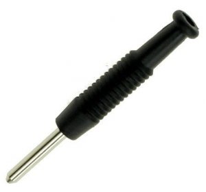 Banana plug 2mm black Hirschmann