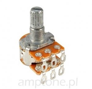 Potentiometer stereo 2x10k/B linear panel, standard