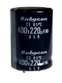 Kondensator 220uF 400V snap-in Rubycon
