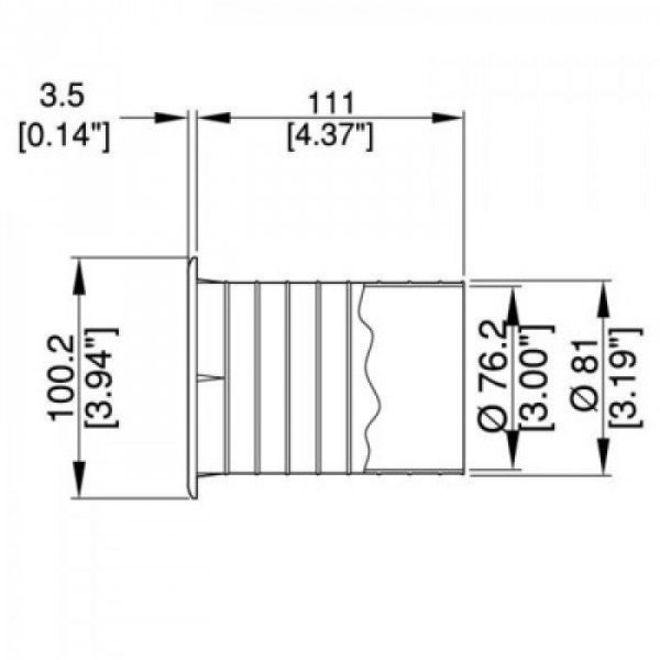 Port Tube Bass Reflex 75mm