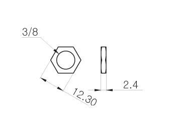 Hex Nut 3/8&quot;