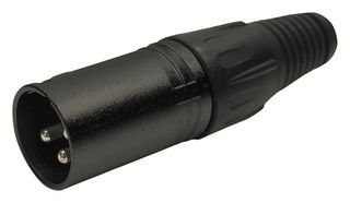 Plug - XLR male 3pin CLIFF black