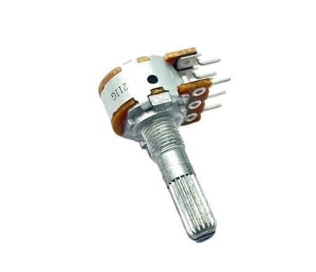 Potentiometer Alps Stereo 2x50k/A Log, audio, RK163