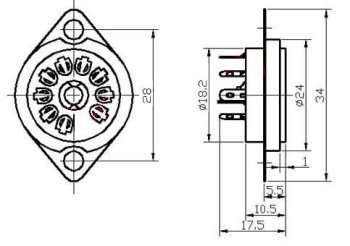 Socket 9 Pin Gold type1