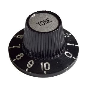 Knob guitar vintage, black 'TONE'