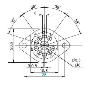 Socket 9 Pin Micalex type2