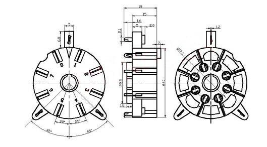 Socket 8 Pin PCB type2