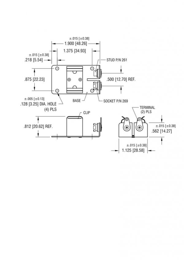 Battery holder 9V Keystone