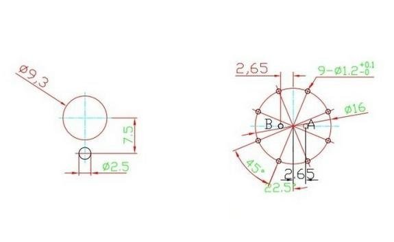 Switch rotary 5 poles 16mm