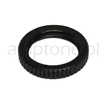 Nut black M12 knurled