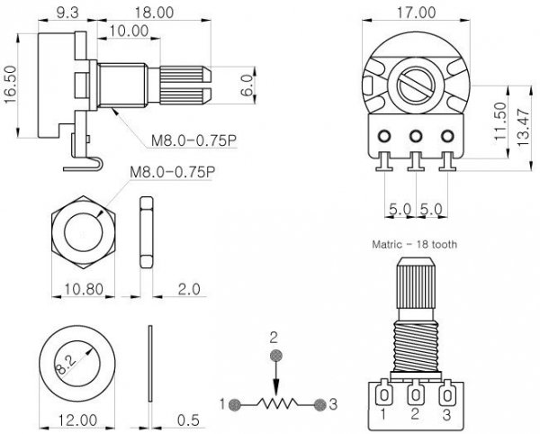 Guitar 1718H 500k/A audio