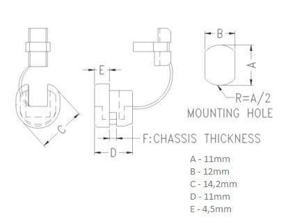 Rubber Hole for cable 12mm