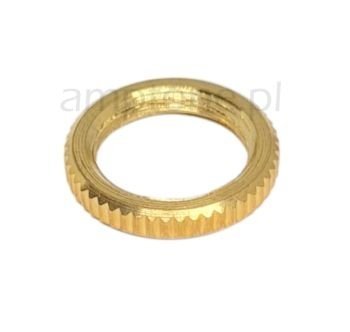 Nut gold M12 knurled