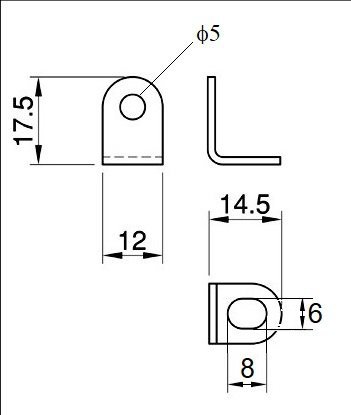 Bracket 12x15 zinc