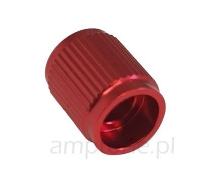 Knob knurled aluminium 13x16mm, red