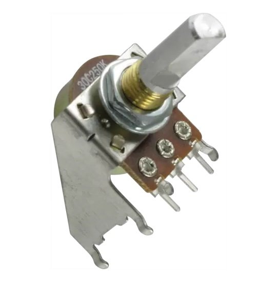 Potencjometr Fender 100k/C rev-log Snap-in, oś typu &quot;D&quot;