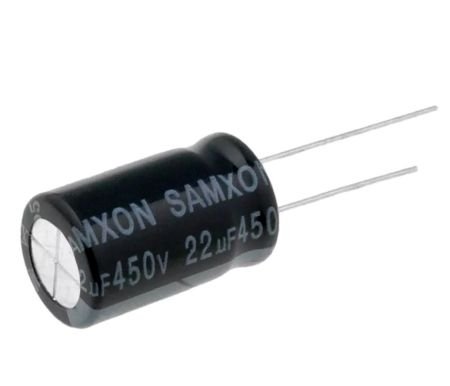 Kondensator Samxon 22uF 450V stojący