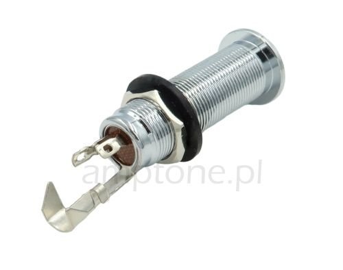 Gniazdo Jack 6,3mm stereo cylindryczne T3 chrom