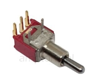 Przełącznik Salecom TS6 submini SPDT, PCB kątowy Gold, 3 pozycje