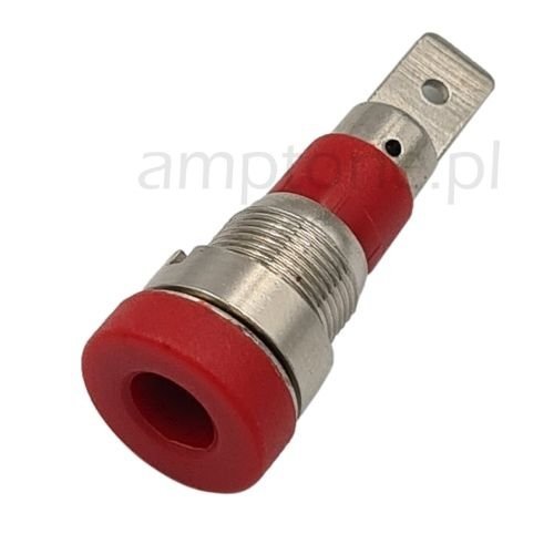 Gniazdo bananowe 4mm czerwone BG5