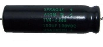 Sprague Atom 100uF 100V osiowy
