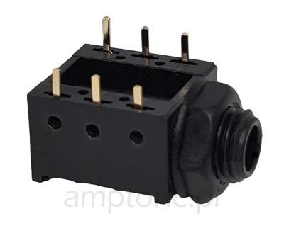 Gniazdo Jack 6,3mm stereo druk, Gold,  ST Professional