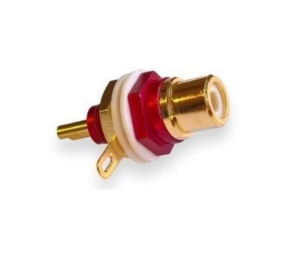 Gniazdo RCA czerwone izolowane Vitalco RG39