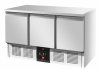 Stół chłodniczy 3-drzwiowy RQS903 S/S TOP | z rantem | 368 l | agregat dolny | 1367x700x960 mm