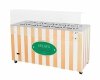 Dystrybutor do lodów | witryna do lodów | konserwator | retro | 10 tub | okrągłe kuwety | 1503x670x895 mm | GELATO POZETTI 10 BEIGE