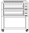 Piec elektryczny do pizzy | dwukomorowy | z podstawą | 16x30 cm | COMP - 2S L12