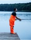 WATERPROOF FLUO CHEST WADERS MAX S5 (SAFETY BOOTS S5 AND KNEE REINFORCEMENT) SBM01 FLUO