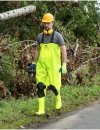 WATERPROOF FLUO CHEST WADERS MAX S5 (SAFETY BOOTS S5 AND KNEE REINFORCEMENT) SBM01 FLUO