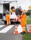 Spodnie do pasa wodoochronne ostrzegawcze 4186 Aj Group - PROS