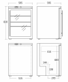 Szafa chłodnicza podblatowa | przeszklona | 145 l | SK145GDE