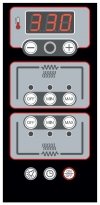 Piec do pizzy elektryczny Cuppone Donatello | dwukomorowy | panel cyfrowy | 9+9x35 | DN935/2 CD