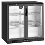 Barowa szafa chłodnicza  | chłodziarka podblatowa RQ-208HC | 2-drzwiowa | drzwi skrzydłowe | 205l