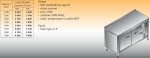 Stół roboczy z ogrzewaną szafką lo 125 1400/600