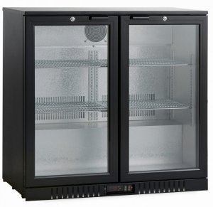 Barowa szafa chłodnicza | chłodziarka podblatowa | 2-drzwiowa | drzwi skrzydłowe | 198 l | SC211HDE (RQ-208HC)