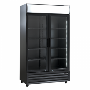 Szafa chłodnicza przeszklona | 2-drzwiowa | drzwi skrzydłowe | 879 l | SD1002BHE  (RQ1100H-BLACK)