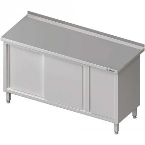stół przyścienny z szafką (P),drzwi suwane 1600x700x850 mm