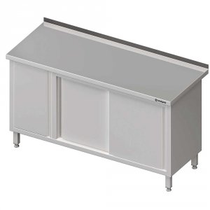 stół przyścienny z szafką (L),drzwi suwane 1600x700x850 mm