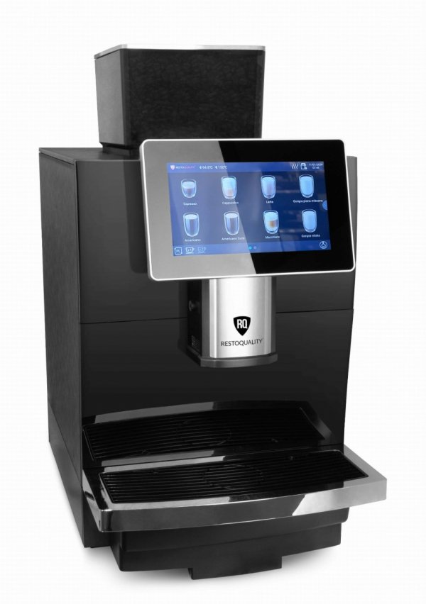 Automatyczny ekspres do kawy RQK2B z ekranem dotykowym | pojemnik 2l |  podłączenie do wody | czarny
