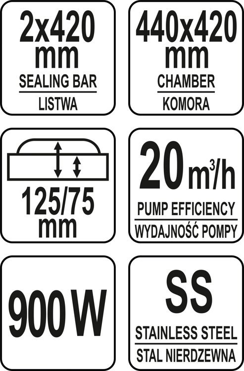 PAKOWARKA PRÓŻNIOWA WOLNOSTOJĄCA 420MM