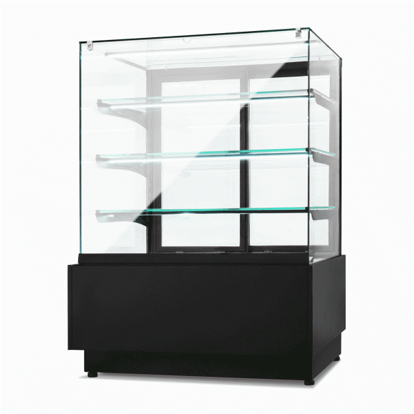 Witryna cukiernicza neutralna Dolce Visione Neutro Premium 1300 | podświetlany cokół | 1300x670x1300 mm