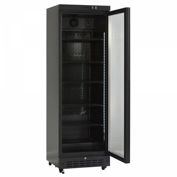 Szafa chłodnicza przeszklona DC389BD | czarna | 274l