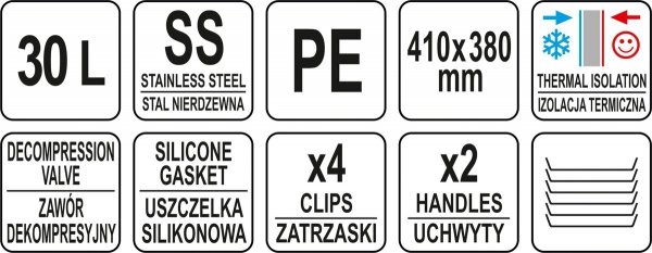 TERMOS TRANSPORTOWY OKRĄGŁY 30L