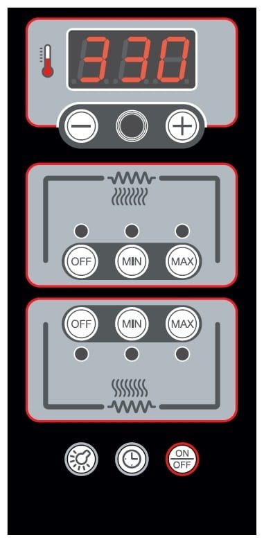 Piec do pizzy elektryczny Cuppone Donatello | jednokomorowy | panel cyfrowy | 6x35 | DN635L/1 CD