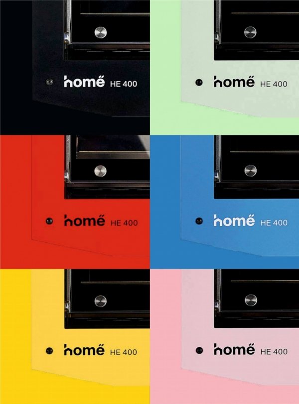 Piec do pizzy elektryczny Cuppone Home HE 400 | jednokomorowy | panel manualny | 400x400 mm | HE400/1 TM/FR czerwony)